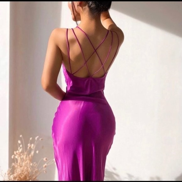 ZARA KNOTTED SLIP DRESS - Picture 4 of 8